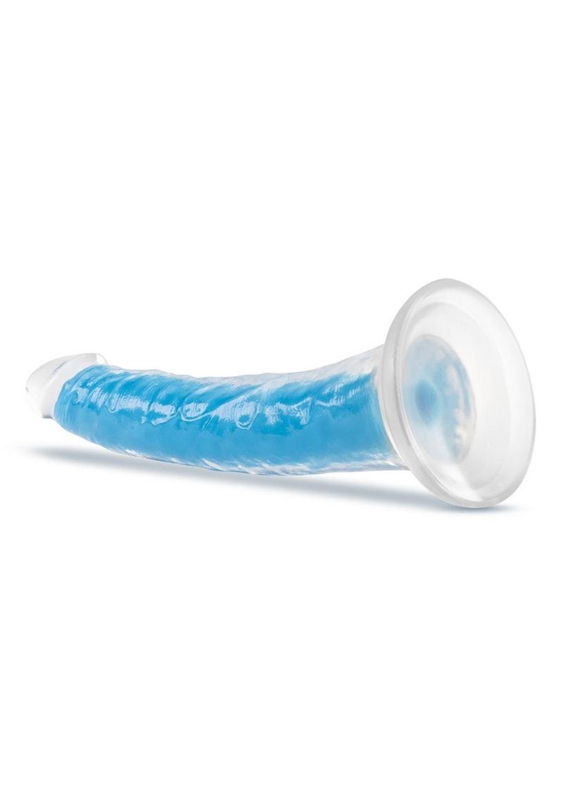 Neo Elite Glow In The Dark Dildo - Blue/Glow In The Dark - 7.5in