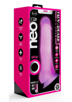 Neo Elite Glow In The Dark Dildo with Balls - Glow In The Dark/Pink - 7.5in