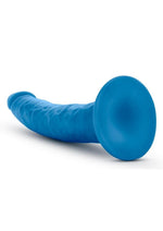 Neo Elite Silicone Dual Density Cock - Blue/Neon Blue - 7.5in