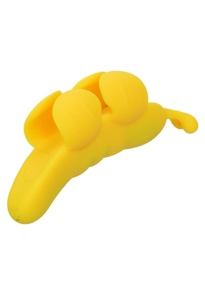 Neon Vibes The Butterfly Vibe Rechargeable Silicone Finger Teaser - Yellow