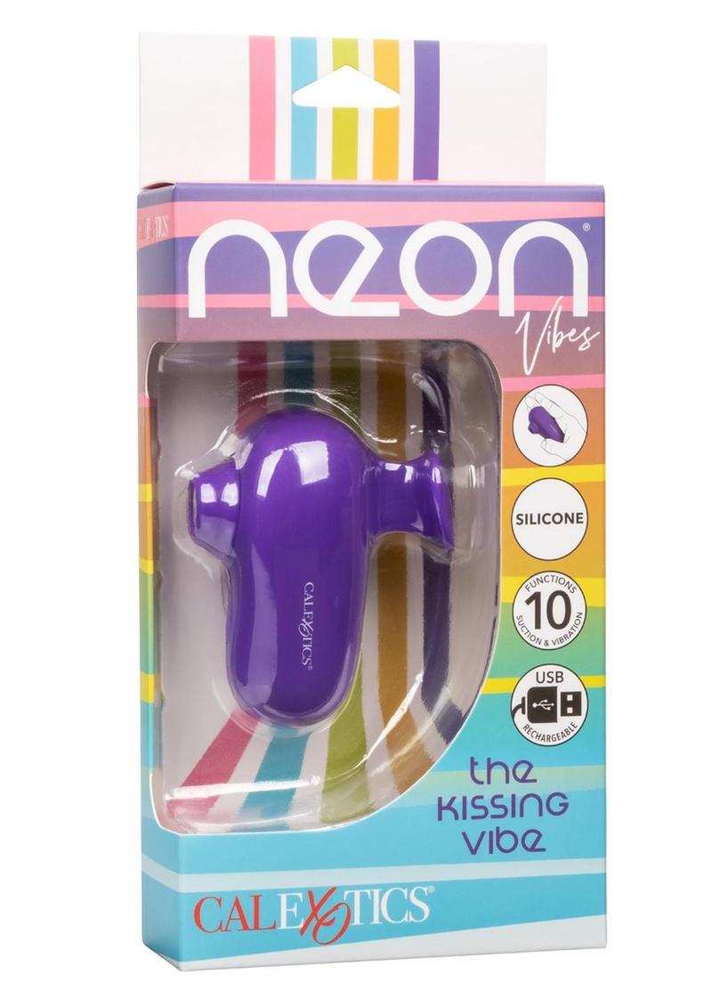 Neon Vibes The Kissing Vibe Rechargeable Silicone Clitoral Stimulator