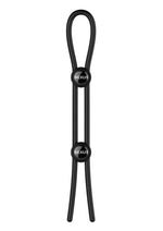 Nexus Forge Double Adjustable Lasso Silicone Cock Ring - Black