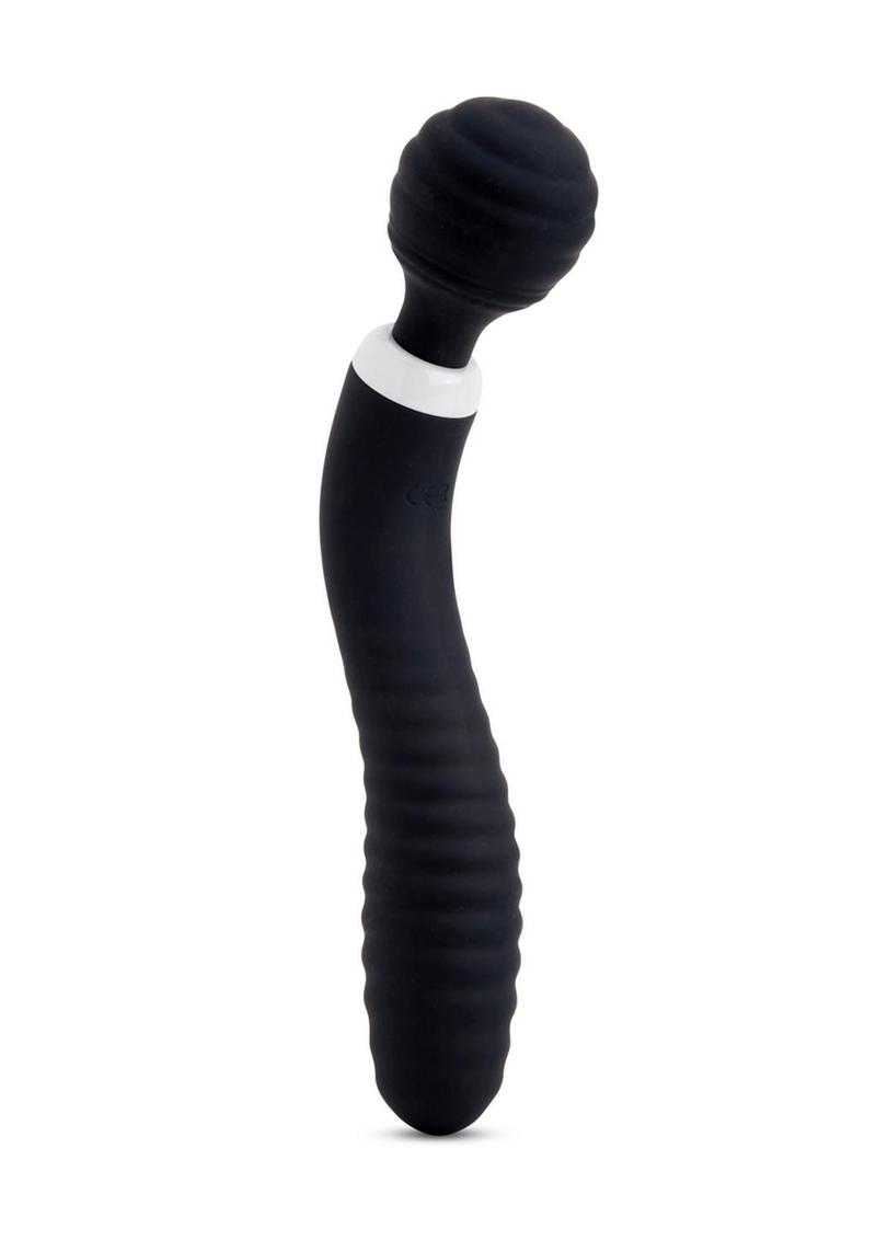 Nu Sensuelle Lolly Nubii Flexible Rechargeable Silicone Wand - Black/White