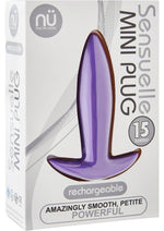 Nu Sensuelle Mini-Plug Rechargeable Silicone Vibrating Plug - Purple