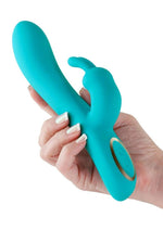 Obsessions Hera Rechargeable Silicone Rabbit Vibrator - Aqua/Blue