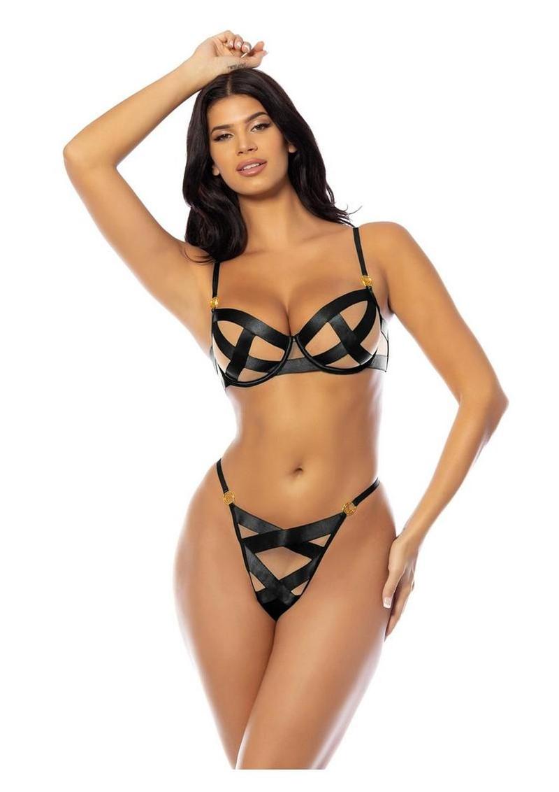 Oh LA LA Cheri Raelynn Bra - Black - Small - 2 Piece/Set