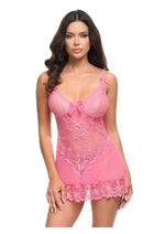 Oh LA LA Cheri Valentine Babydoll - Pink - Medium