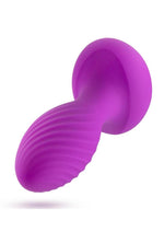 Oh My Gem Charm Rechargeable Silicone Anal Plug - Amethyst - Purple