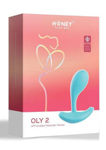 Oly 2 Pressure Sensing App Enabled Wearable Rechargeable Silicone Clit and G-Spot Vibrator - Blue/Light Blue