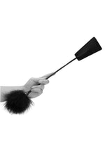 Ouch! Crop with Feather Tickler - Black