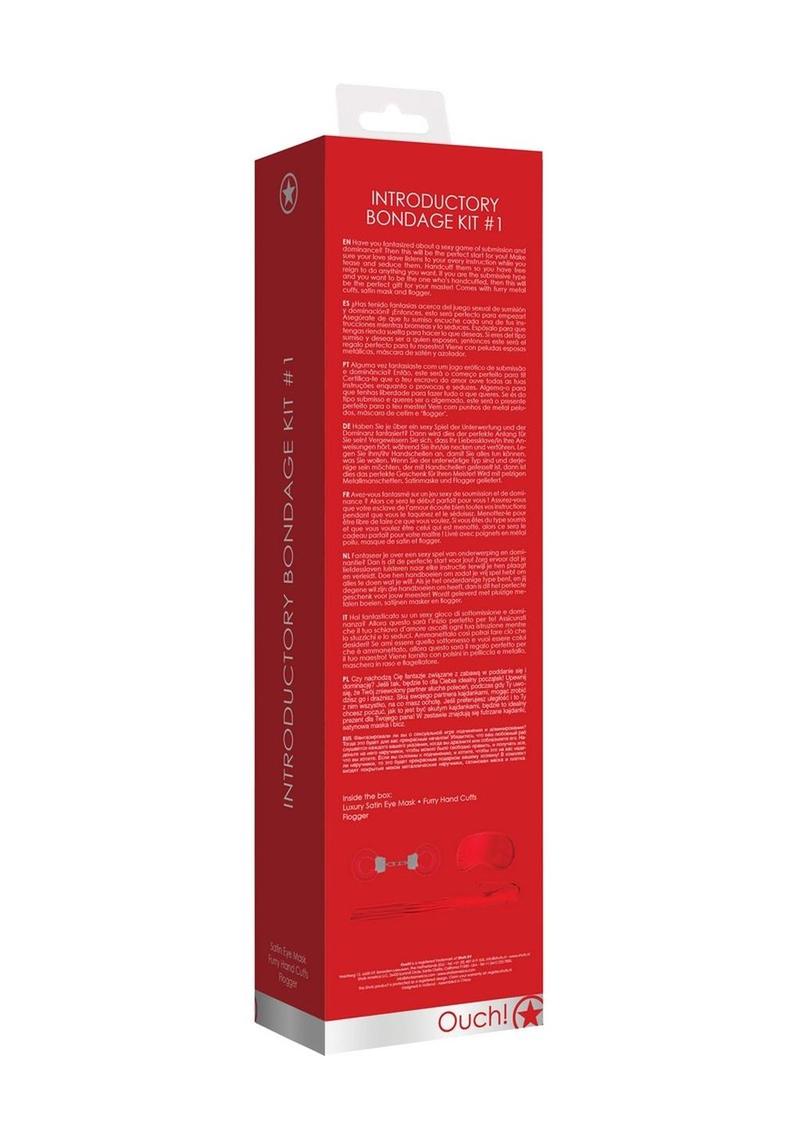 Ouch! Kits Introductory Bondage Kit #1 - Red - 3 Piece Kit