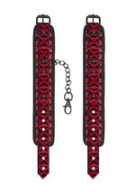 Ouch! Luxury Ankle Cuffs - Burgundy