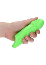 Ouch! Smooth Thick Stretchy Penis Sleeve - Glow In The Dark/Green