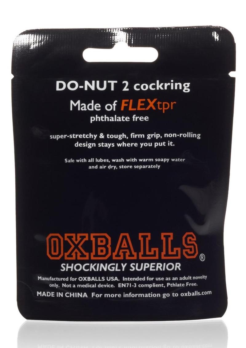 Oxballs Atomic Jock Do-Nut-2 Fatty Cock Ring - Black - Large