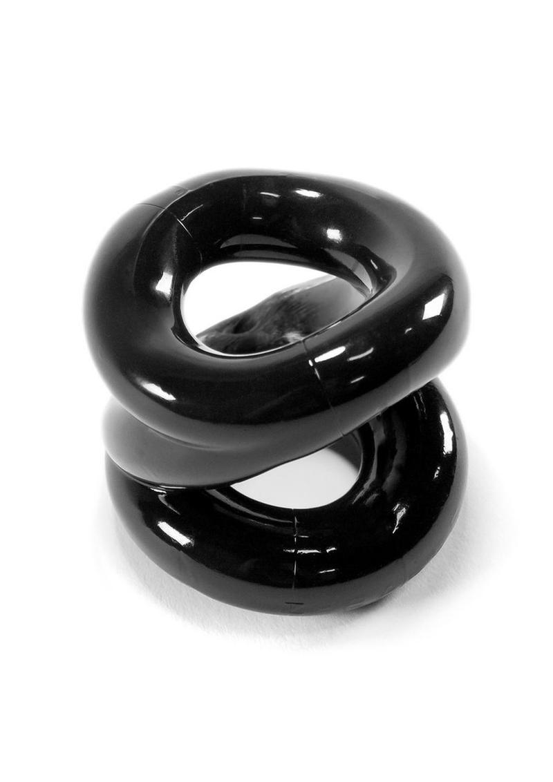 Oxballs Atomic Jock Z-Balls Cock Ring and Ball Stretcher - Black