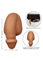 Packer Gear Silicone Packing Penis - Caramel/Tan - 4in