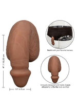 Packer Gear Silicone Packing Penis - Chocolate - 4in