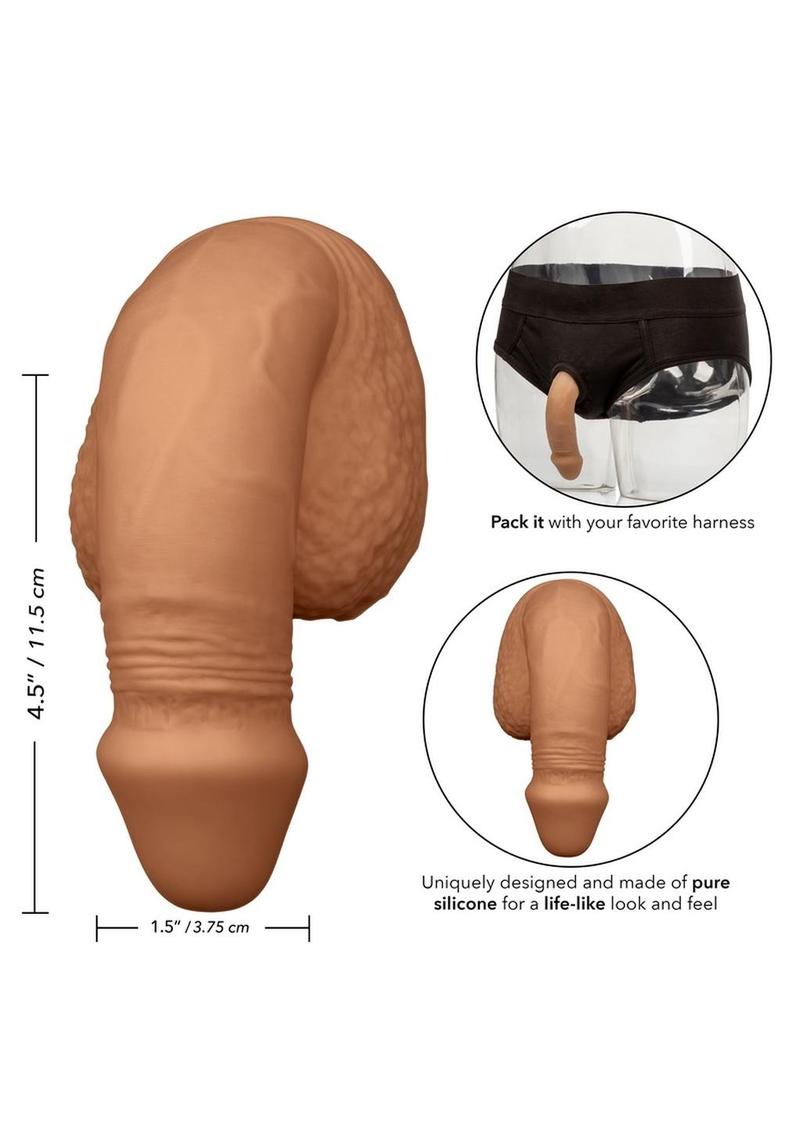 Packer Gear Silicone Packing Penis - Caramel/Tan - 5in