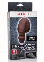 Packer Gear Silicone Packing Penis - Chocolate - 5in