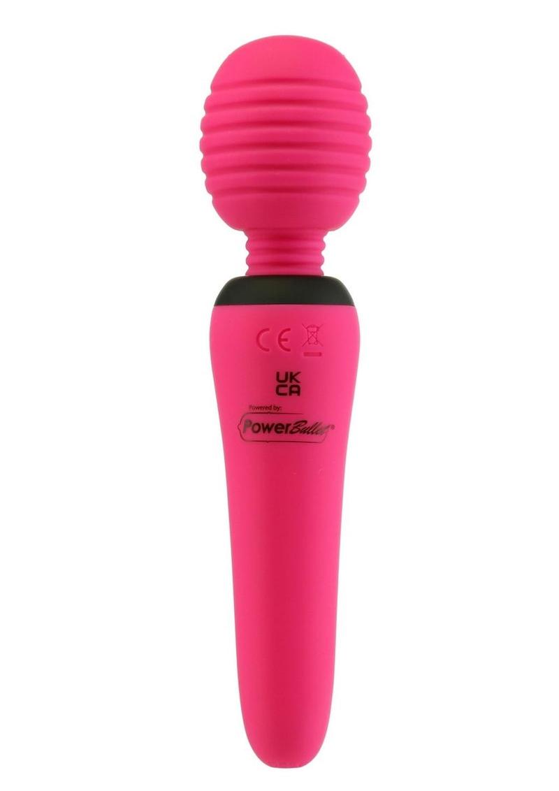 Palmpower Groove Mini Wand Rechargeable Silicone Massage Wand - Fuchsia/Pink