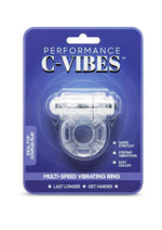 Performance C-Vibes Multi-Speed Vibrating Cock Ring - Clear/Silver