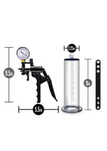 Performance Vx8 Premium Penis Pump System with Silicone Cock Strap - Clear - 9in