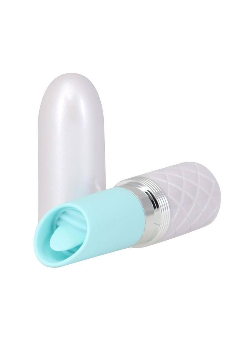 Pillow Talk Lusty Luxurious Rechargeable Silicone Flickering Massager - Teal/White