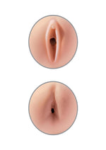 Pipedream Extreme Toyz Tight Grip Pussy and Ass Masturbator - Pussy and Butt - Black/Vanilla