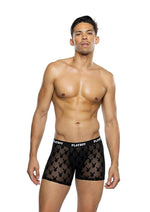 Playboy Men's Burnout Bunny Boxer Briefs - Black - XLarge