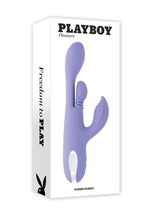 Playboy Nubbin Rubbin Rechargeable Silicone Triple Motor Vibrator with Clitoral Stimulator - Purple