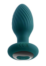 Playboy Spinning Tail Teaser Rechargeable Silicone Rotating Anal Plug with Remote Control - Green