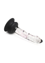 Pleasure Crystals Glass Dildo with Silicone Base