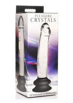 Pleasure Crystals Glass Dildo with Silicone Base