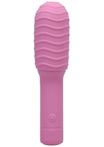 Pocket Rocket Elite Silicone Rechargeable Mini Vibrator with Removable Sleeve - Pink
