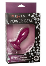 Power Gem Vibrating Petite Crystal Probe Silicone Rechargeable Butt Plug