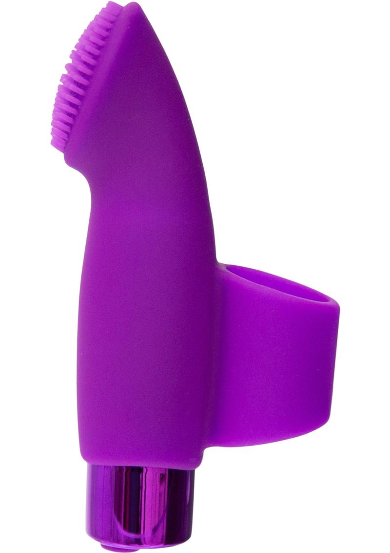 Powerbullet Naughty Nubbies Silicone Rechargeable Finger Massager - Purple