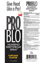 Problo Numbing Deep-Throat Spray 1oz - Cupcake