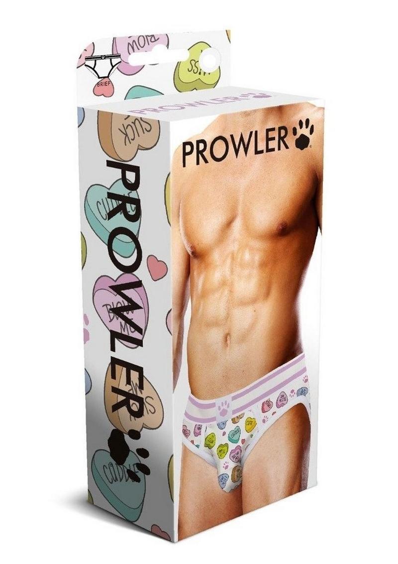 Prowler Candy Hearts Brief - White - Medium