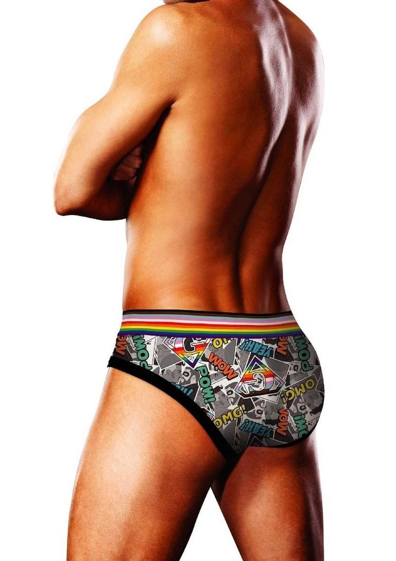Prowler Comic Book Brief - Gray/Grey/Multicolor - Large
