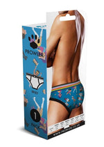 Prowler Pixel Art Gay Pride Collection Brief - Blue/Multicolor - Large