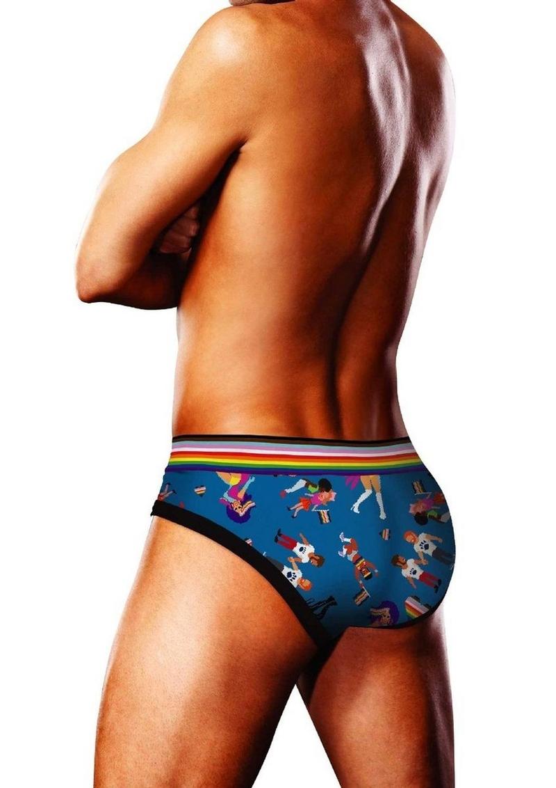 Prowler Pixel Art Gay Pride Collection Brief - Blue/Multicolor - Medium