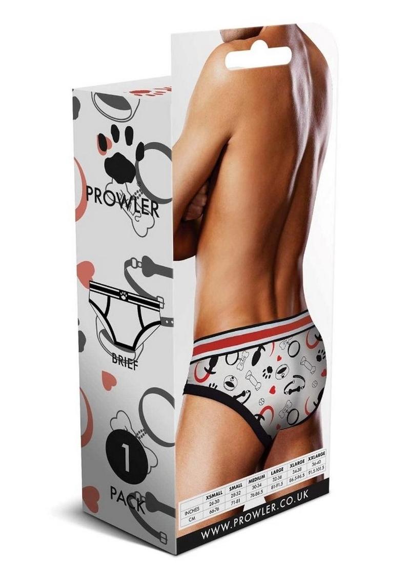 Prowler Puppie Print Brief - Black/White - Small