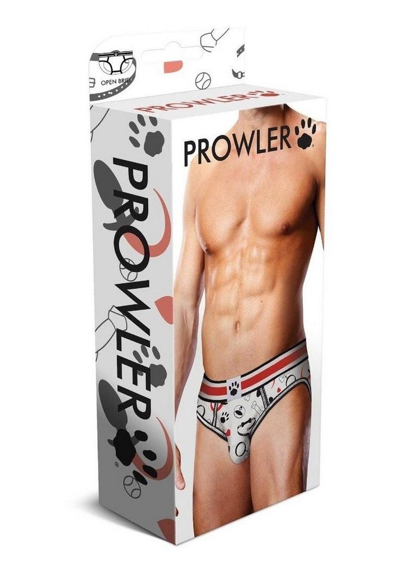 Prowler Puppie Print Open Brief - Black/White - Large