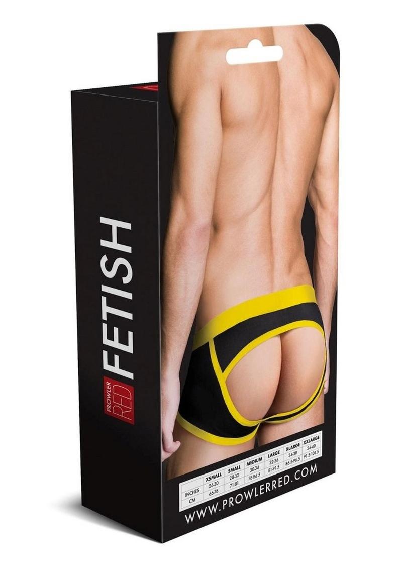 Prowler Red Ass-Less Trunk - Black/Yellow - Small