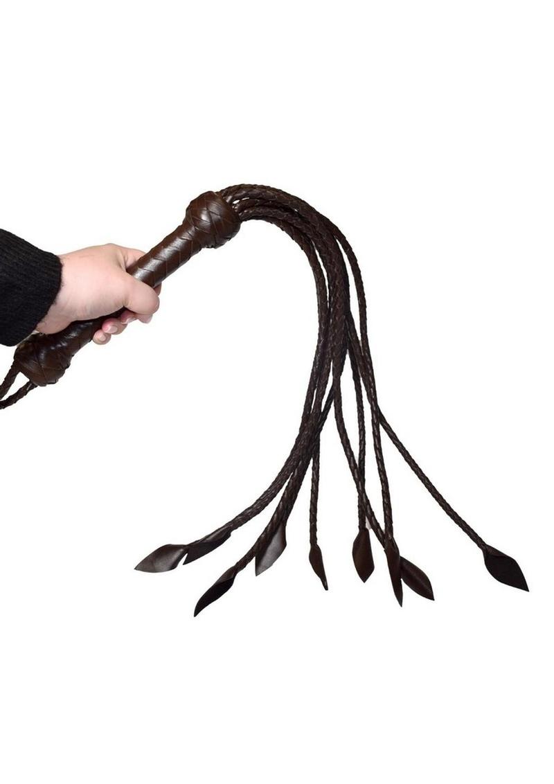 Prowler Red Leather Flogger - Brown