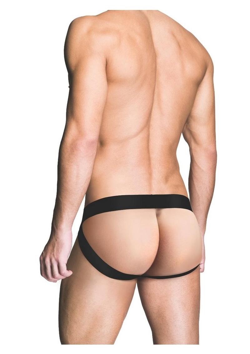 Prowler Red Wetlook Ass-Less Jock - Black - Large