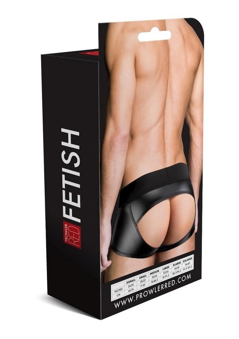 Prowler Red Wetlook Ass-Less Trunk - Black - Large
