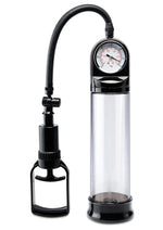 Pump Worx Accu-Meter Power Penis Pump - Black/Clear