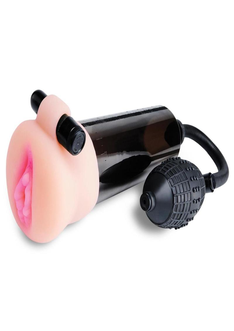 Pump Worx Travel Trio 9 Piece Penis Pump and Pleasure Sleeve - Black/Vanilla - Set