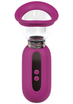 Pumped Dazzling Automatic 5 Speed Silicone Rechargeable Vulva Clitoral Nipple and Breast Pump - Pink